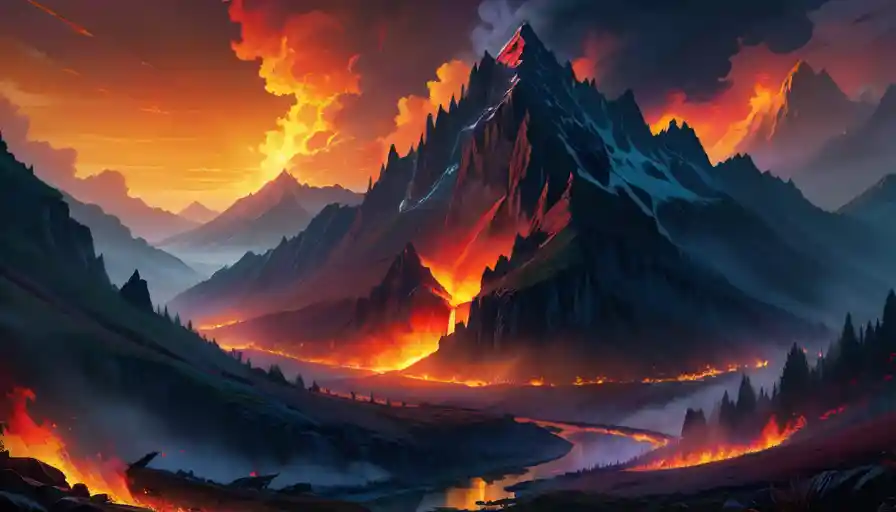 Dream About Fire in the Mountains