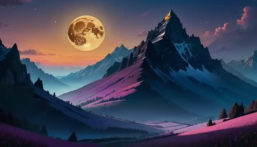 Dream About Moon Setting Behind Mountain