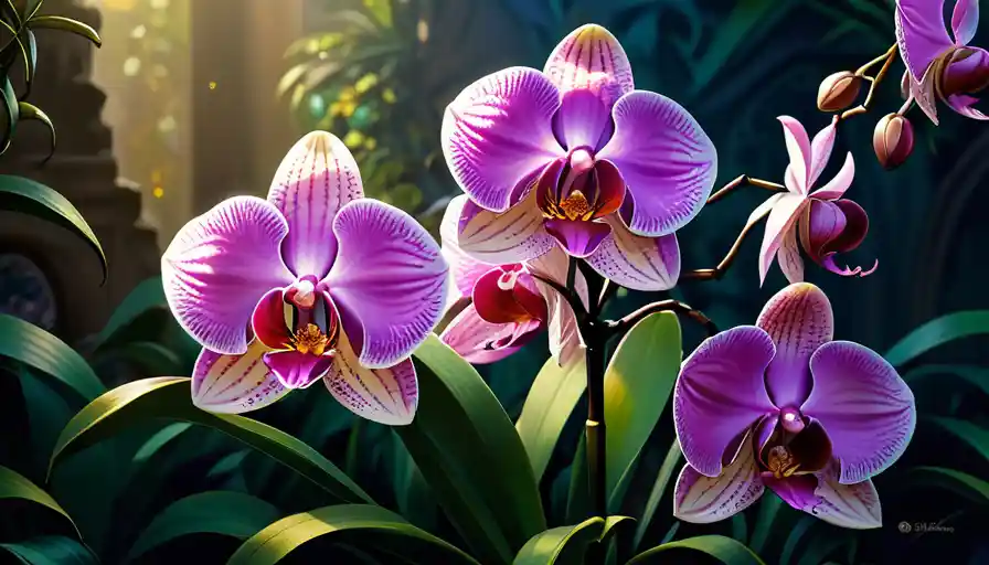 Orchid Blooming Abundantly in a Dream