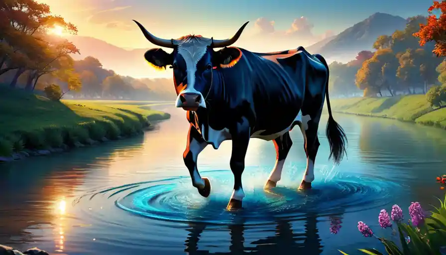 Dream About Riding a Cow Over a River